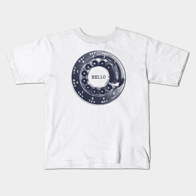 Hello Rotary Dial Kids T-Shirt by BackOnTop Project